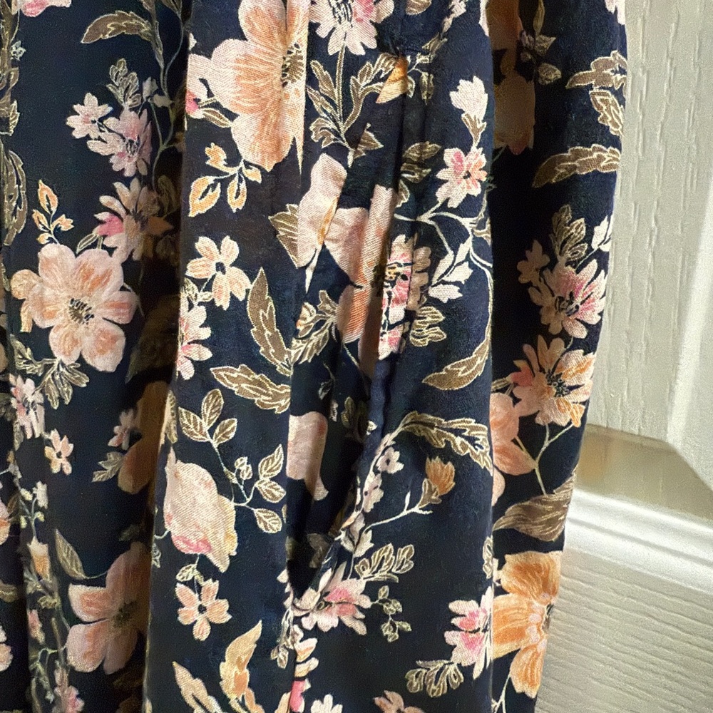 Old Navy SL V Neck Tier Floral Mini Dress XL - Picture 6 of 8